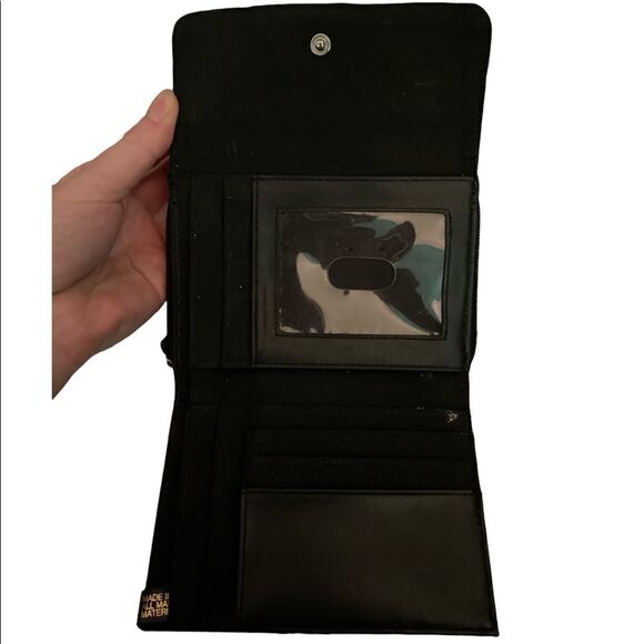 5/$25 DEAL Nine West black Wallet TriFold - Picture 3 of 5